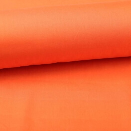 Tissu popeline coton unie orange carrot