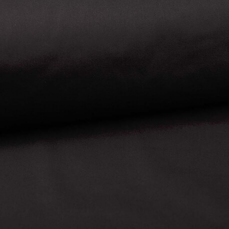 Tissu popeline coton unie noir