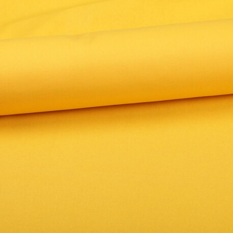 Tissu coton uni jaune soleil