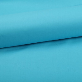 Tissu coton uni bleu turquoise