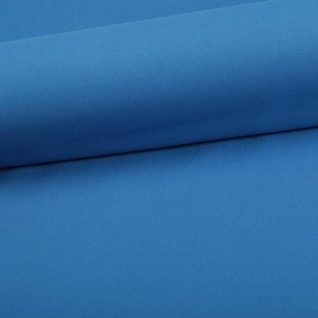 Tissu coton uni bleu gentiane