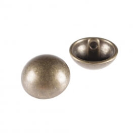 Bouton demi Boule métal mat- 2 tailles, 2 coloris