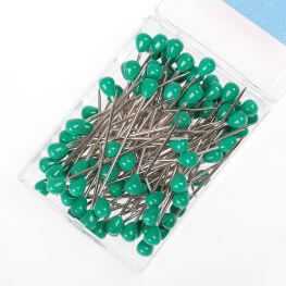 Boîte 100 houzeaux tête plastique vert 50 mm