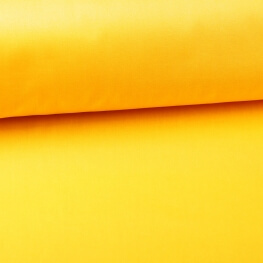 Tissu popeline coton unie jaune banane