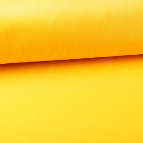 Tissu popeline coton unie jaune banane