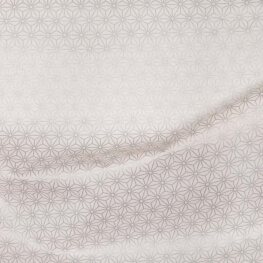 Tissu coton cretonne tokyo x50cm - Argent & blanc