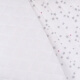 Tissu piqué de coton matelassé étoiles x50cm - Gris & fuchsia