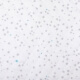Tissu piqué de coton matelassé étoiles x50cm - Gris & turquoise