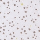 Tissu piqué de coton matelassé étoiles x50cm - Taupe & anis
