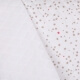 Tissu piqué de coton matelassé étoiles x50cm - Taupe & framboise