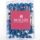 Boîte 100 houzeaux tête plastique bleu 50 mm