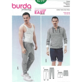 Patron pantalon & short homme - Burda 6719