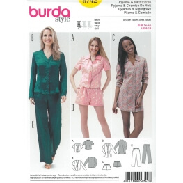 Patron de pyjama & chemise de nuit femme - Burda 
