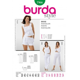 Patron de pantalon & short femme - Burda 7966