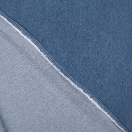 Tissu jean bleu uni 100% coton 