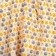 Tissu coton cretonne mini hiboux - Jaune & gris