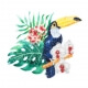 Ecusson exotique toucan & palmiers