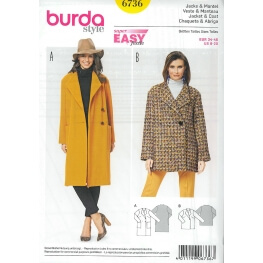 Patron veste & manteau femme - Burda 6736