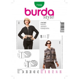 Patron veste femme - Burda 7183