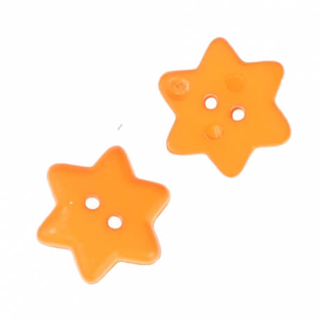 Bouton étoile 15mm - Orange