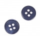Bouton rond 4 trous à coudre bleu marine - 9 & 11 mm 