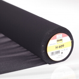 H 609 Entoilage noir thermocollant pour tissu à mailles - Vlieseline®