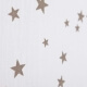 Tissu piqué de coton fantaisie étoiles - Taupe & anis