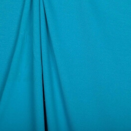 Tissu jersey lourd uni - Bleu atoll