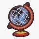 Ecusson globe terrestre