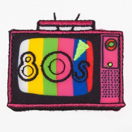 Ecusson 80's poste tv