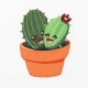 Ecusson happy cactus