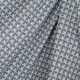 Tissu coton cretonne éventails - Bleu pétrole