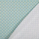 Tissu coton cretonne éventails - Bleu lagon