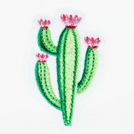 Ecusson cactus fleuri