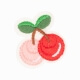 Ecusson fruits cerise - Rouge & rose