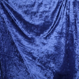 Tissu panne de velours - Bleu roi