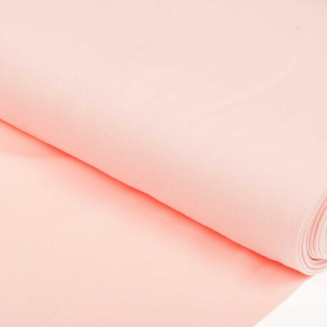 Tissu bord-côte tubulaire maille jersey - Rose bonbon