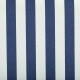 Tissu toile d'extérieur - Largeur 160cm - Rayures bleu marine & blanc