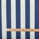 Tissu toile d'extérieur - Largeur 160cm - Rayures bleu marine & blanc