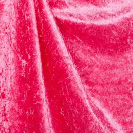 Tissu panne de velours - Rose fuchsia