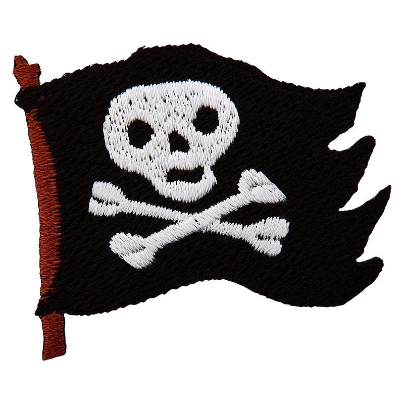 Motif thermocollant drapeau pirate - Ecusson à coudre