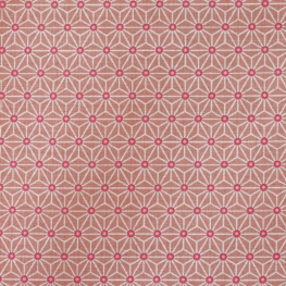 Tissu coton cretonne étoiles asanoha - Rose & Rouge