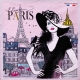 Carré Jacquard I Love Paris - Rose