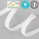 Ruban Elastique Hypoallergénique Sans Latex au mètre - 6mm Blanc 