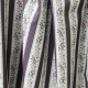 Tissu Popeline Fleurs & Lignes 100% Coton Bio GOTS - Violet