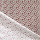 Tissu Coton Cretonne Fleuri Leonie - Rouge & Taupe