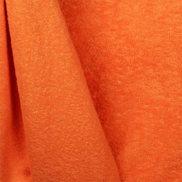 Tissu éponge uni Oeko-Tex - Orange vif
