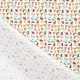 Tissu Satin de Coton Alphabet & Animaux - Blanc