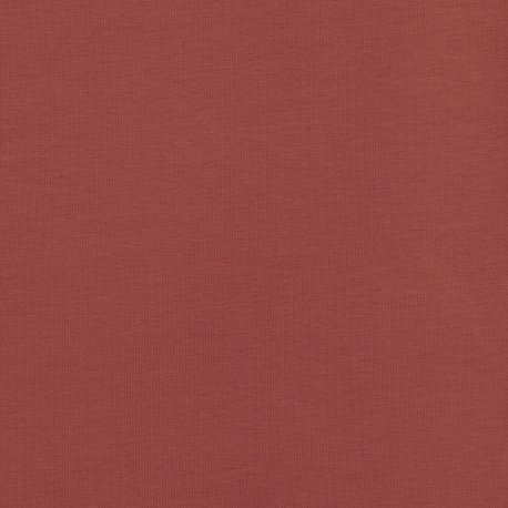 Tissu Jersey Uni - Rouge terracotta