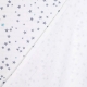 Tissu lange 100% coton étoile - Gris & bleu ciel